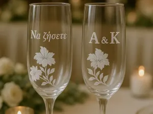Personalized Engraved Glasses for Weddings and Special Events