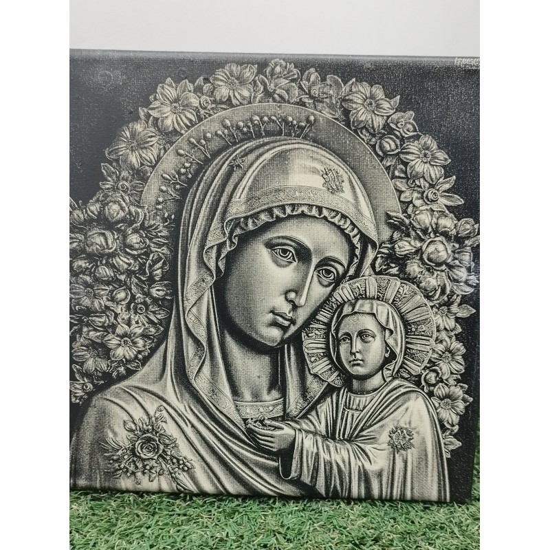 The Holy mother with Jesus on canva no 2