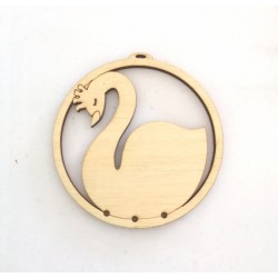 Wooden swan for wedding gift.