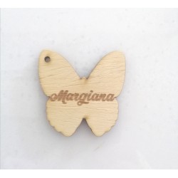 Wooden keychain Butterfly