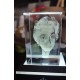 Unique 2D photo engraving on crystal