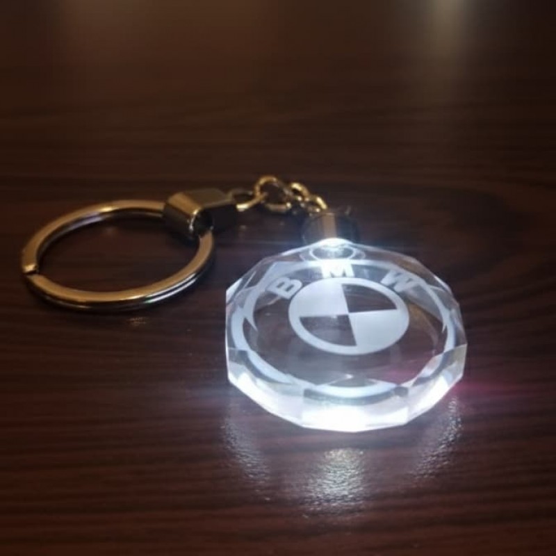 Crystal keychain 3D engraving, keychain for the car