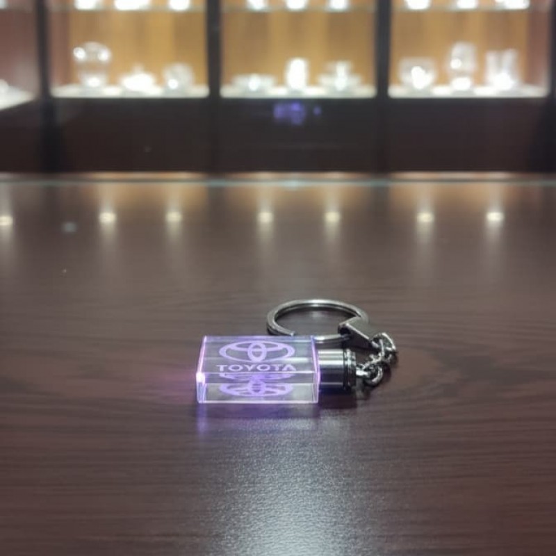 Crystal keychain 3D engraving, keychain for the car