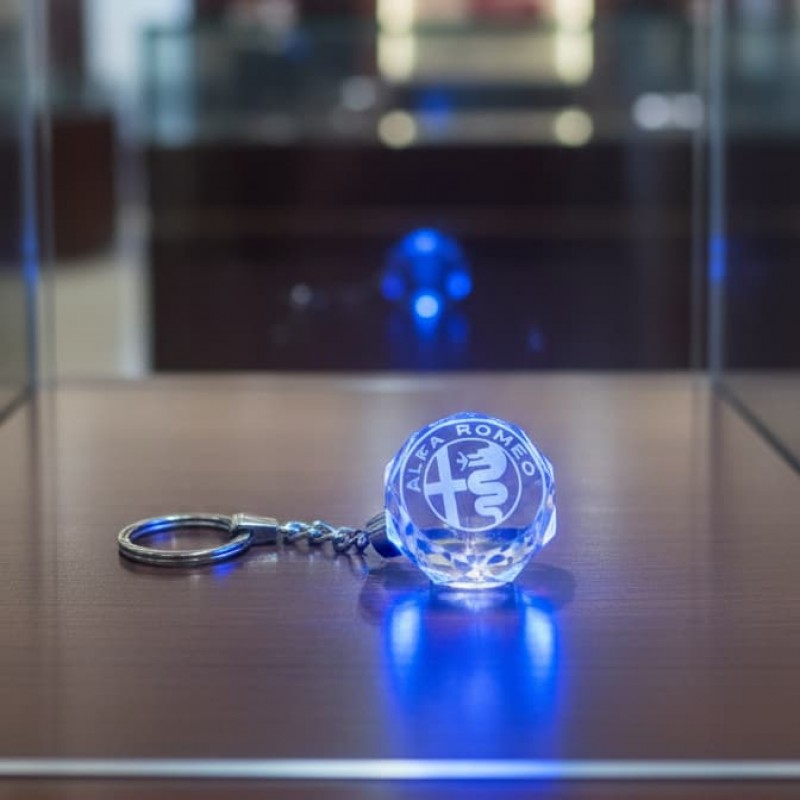Crystal keychain 3D engraving, keychain for the car