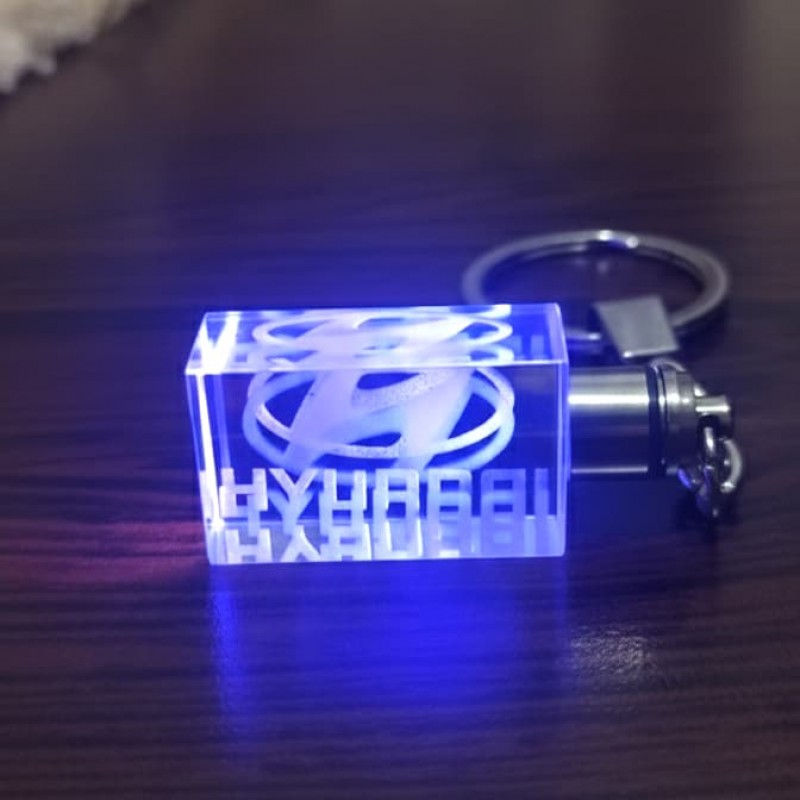 Crystal keychain 3D engraving, keychain for the car