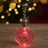 Led keychain on 3d crystal