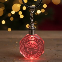 Crystal keychain round shape 3D engrave