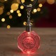 Round keychain crystal