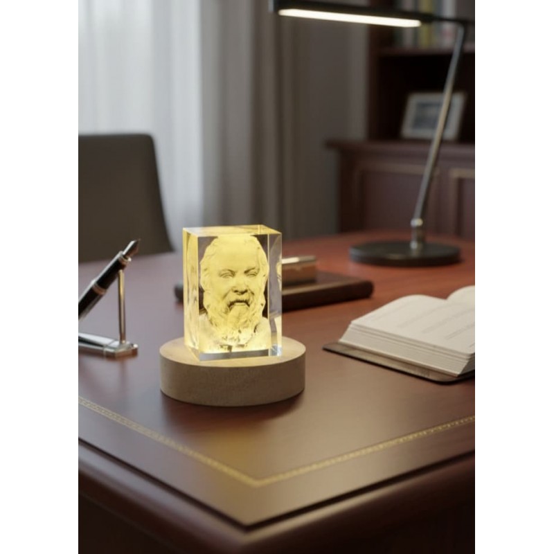 Unique 3d engraving Sokrates