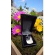 Laser-engraved inox pendant with “Family First” and family outline. Symbolic gift with chain and gift box. FAM"Stainless steel pendant with engraved words 'Family First'"