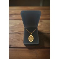 Pendant brass with initials Pendant brass with initials