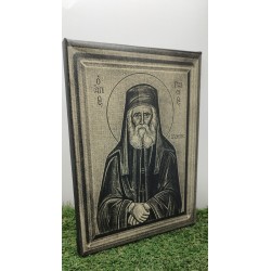 Agios Paisios on canvas Agios Paisios on canvas