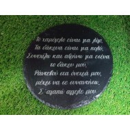 Black slate sign photo memorial 