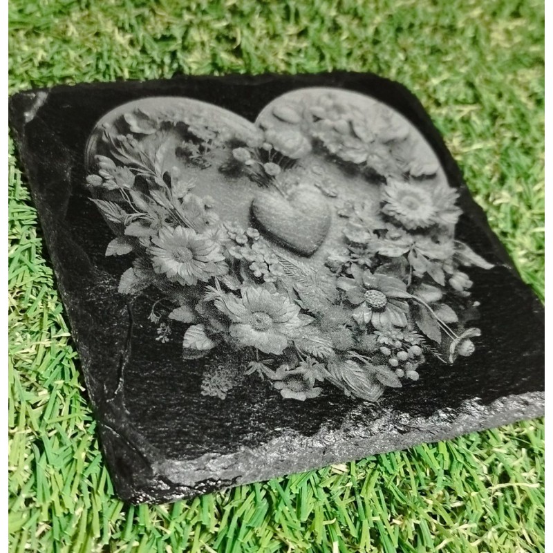 BLACK STONE PHOTO ENGRAVE MONA LISA