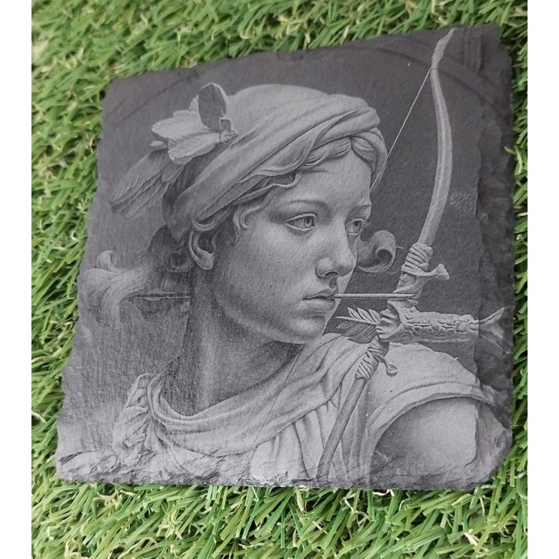 BLACK STONE PHOTO ENGRAVE MONA LISA