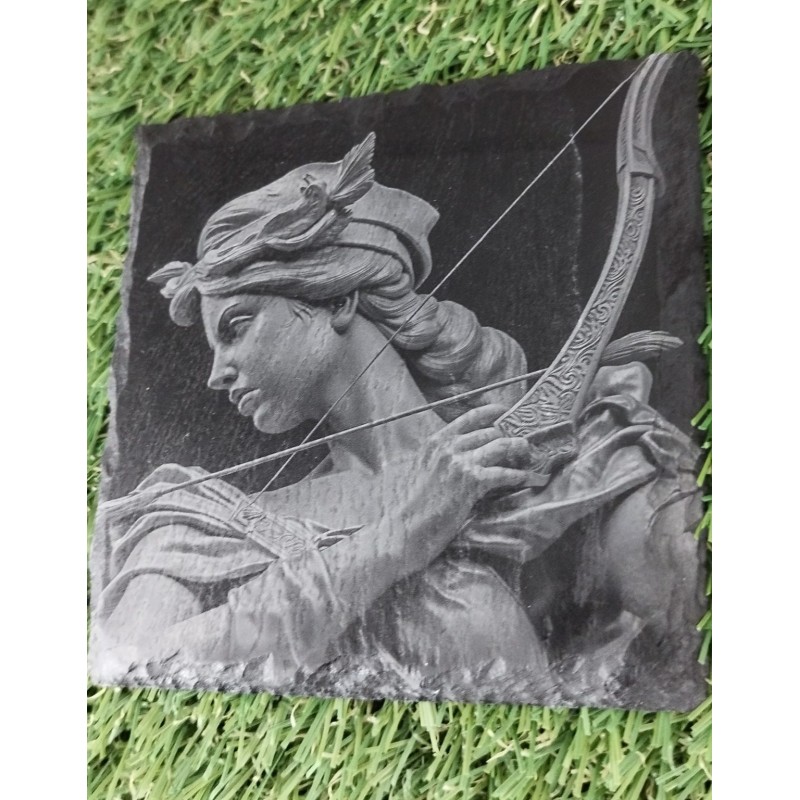 BLACK STONE PHOTO ENGRAVE MONA LISA