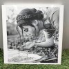 Photo engrave on white tile