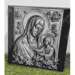 The Holy mother with Jesus on canva 