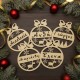Wooden custom ornaments with name Wooden ornaments with name by birch wood
