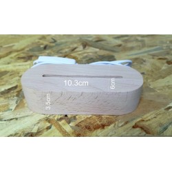 DIY 3D led with wooden base