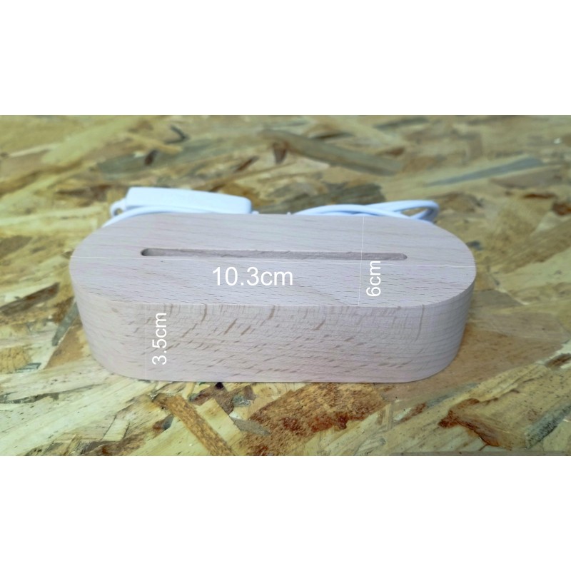 Customized LED Light with Wooden Base - Exceptional Design and Adjustable Illumination Custom Wooden Base LED Light - Personalized Design with Brightness and Color Settings