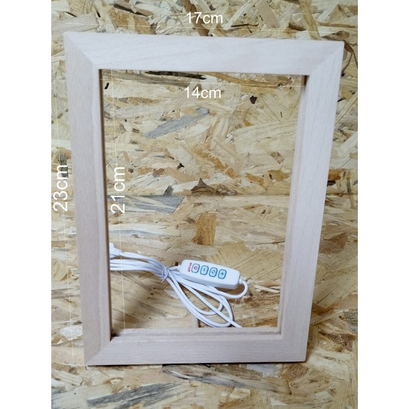 Customized LED Light with Wooden Base - Exceptional Design and Adjustable Illumination Custom Wooden Base LED Light - Personalized Design with Brightness and Color Settings