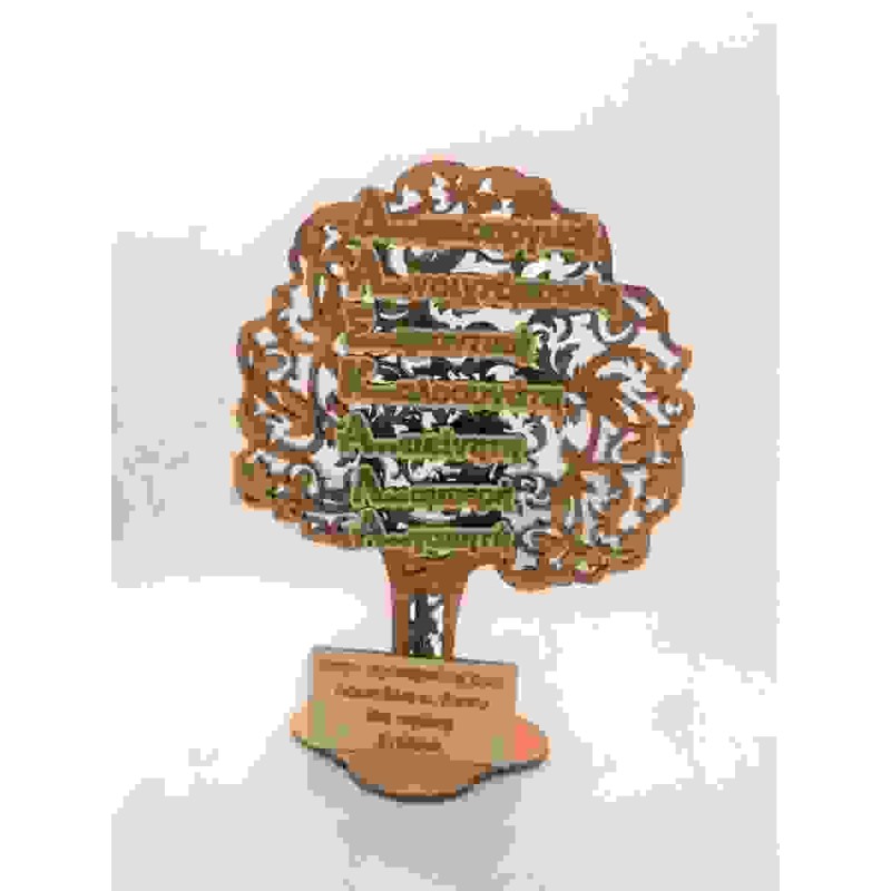 Wooden tree for the teacher