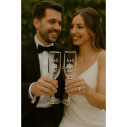 Glass engrave with laser, for your best day 