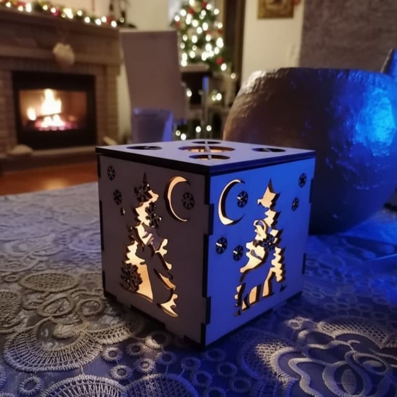 Wooden 3d Box by birch wood