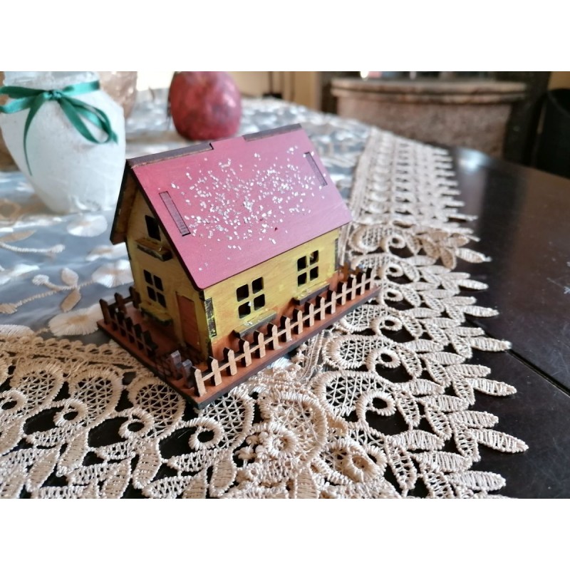 Wooden 3d house