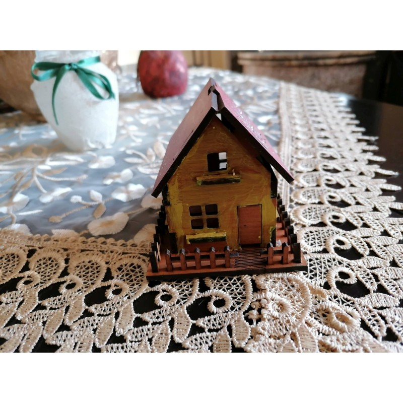 Wooden 3d house
