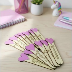 Wooden bookmarks with figures