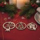 Wooden Christmas crafts (set of 3 pcs) Christmas ornament by birch wood Wooden Christmas crafts (set of 3 pcs) by birch wood