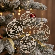Wooden Christmas crafts (set of 4 pcs) No3