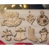 Wooden Christmas ornament crafts (set of 7 pcs)