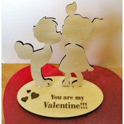 Wooden figures boy-girl,Valentines Present