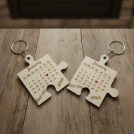 wooden keychain puzzle
