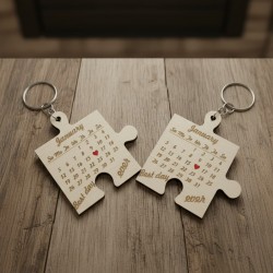 wooden keychain puzzle