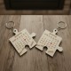 Wooden keychain puzzle by birch wood