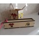 Wooden pencil case with figures
