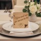 Wooden smal book with dedication