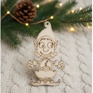 Wooden tree craft Elf 2