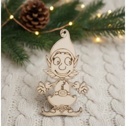 Wooden tree craft Elf 2