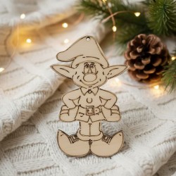 Wooden tree craft Elf 5
