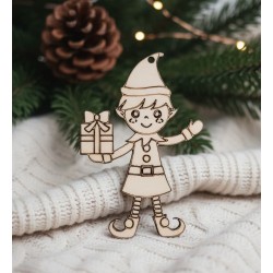 Wooden tree craft Elf 6