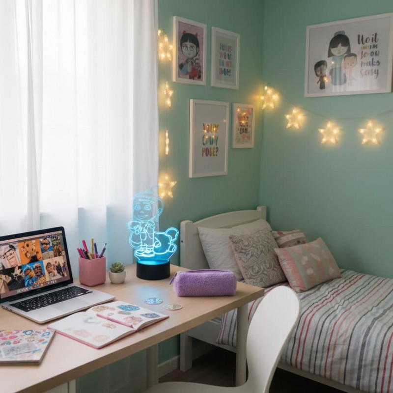 3D led light with base 