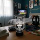 3D led light ΑRIS with choice of the base wood or plastic 3D led light ΑRIS