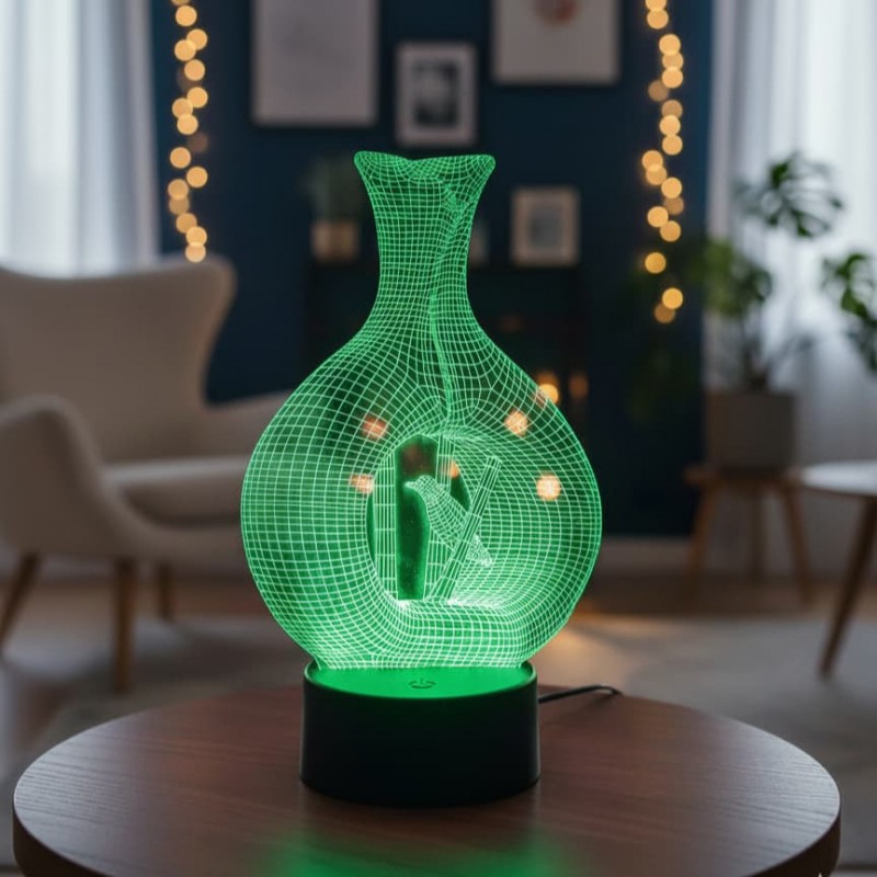 3D led light litle bird with plastic base 3D led light litle bird