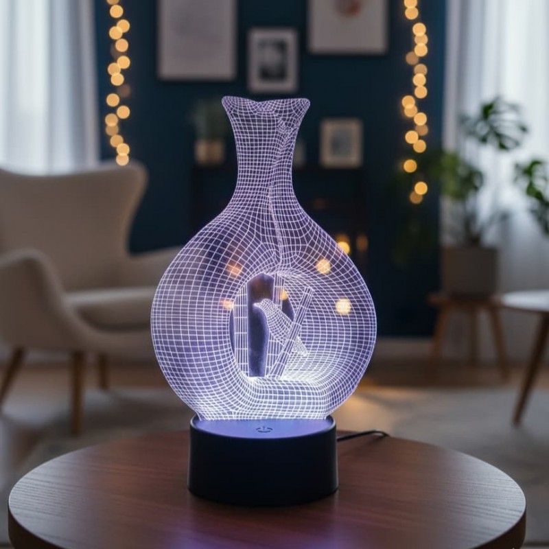 3D led light litle bird with plastic base 3D led light litle bird
