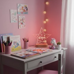 3D Led lighting Star with engrave name 3D Led lighting Star with engrave name